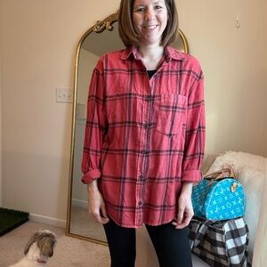 NWT Wild Fable Red Plaid Shirt
